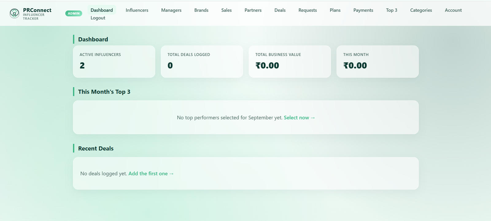 PRConnect Influencer Tracker